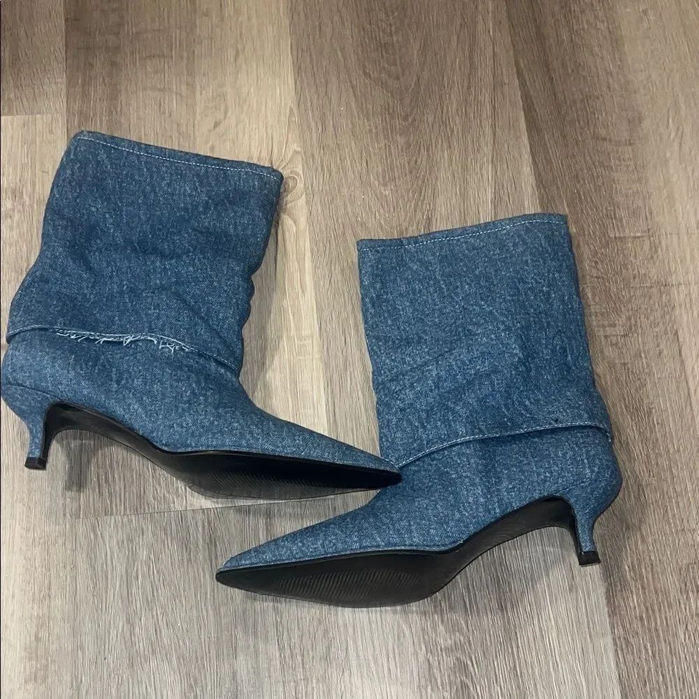 MOTF Blue Heeled Boots